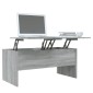 vidaXL Τραπεζάκι Σαλονιού ΓκριSonoma102x50,5x46,5εκ.Επεξεργασμένο Ξύλο