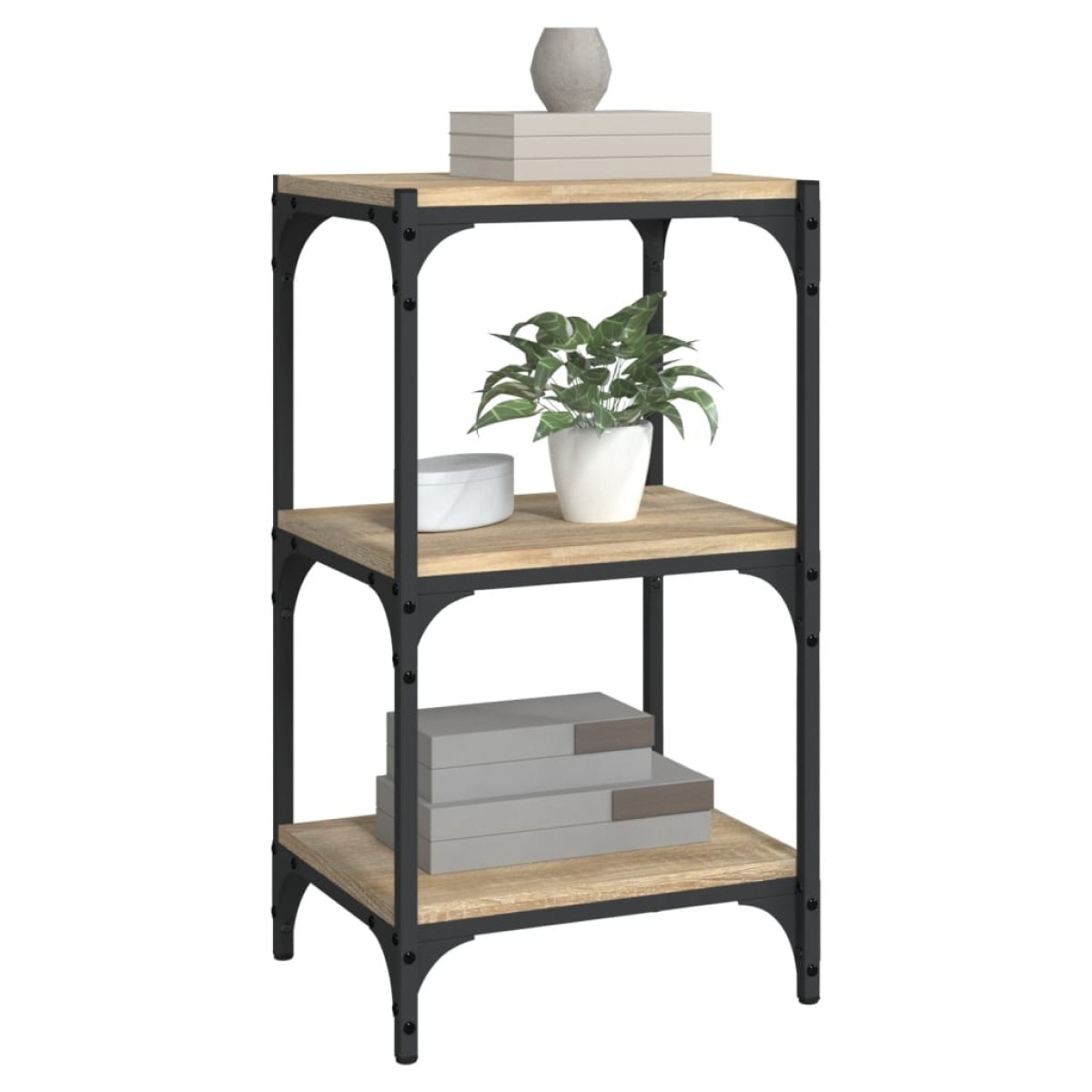 vidaXL Βιβλιοθήκη Sonoma Δρυς 40x33x70,5 εκ. Επεξεργ. Ξύλο & Ατσάλι