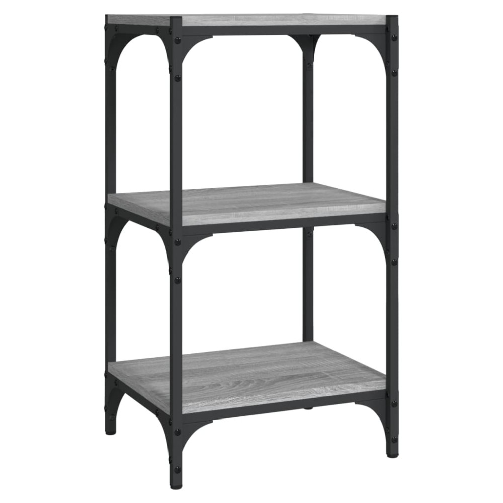 vidaXL Βιβλιοθήκη Γκρι Sonoma 40x33x70,5 εκ. Επεξ. Ξύλο & Ατσάλι