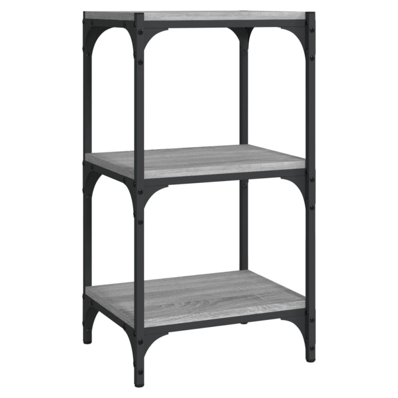 vidaXL Βιβλιοθήκη Γκρι Sonoma 40x33x70,5 εκ. Επεξ. Ξύλο & Ατσάλι
