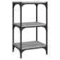 vidaXL Βιβλιοθήκη Γκρι Sonoma 40x33x70,5 εκ. Επεξ. Ξύλο & Ατσάλι