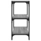 vidaXL Βιβλιοθήκη Γκρι Sonoma 40x33x70,5 εκ. Επεξ. Ξύλο & Ατσάλι