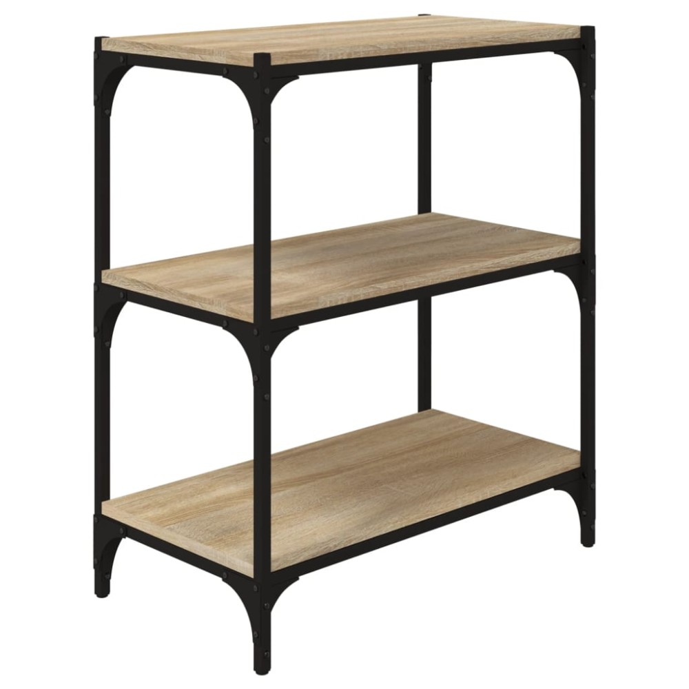 vidaXL Βιβλιοθήκη Sonoma Δρυς 60x33x70,5 εκ. Επεξεργ. Ξύλο & Ατσάλι