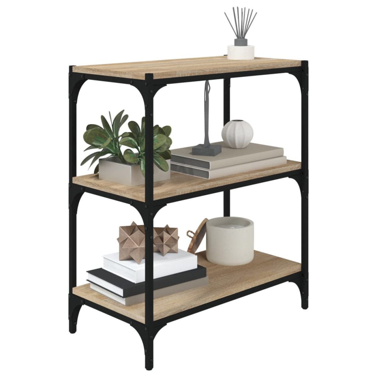 vidaXL Βιβλιοθήκη Sonoma Δρυς 60x33x70,5 εκ. Επεξεργ. Ξύλο & Ατσάλι