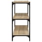 vidaXL Βιβλιοθήκη Sonoma Δρυς 60x33x70,5 εκ. Επεξεργ. Ξύλο & Ατσάλι