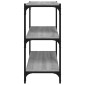 vidaXL Βιβλιοθήκη Γκρι Sonoma 60 x 33 x 70,5 εκ. Επεξ. Ξύλο & Ατσάλι