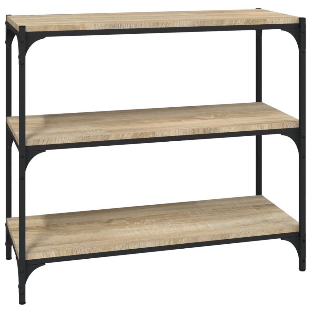 vidaXL Βιβλιοθήκη Sonoma Δρυς 80x33x70,5 εκ. Επεξεργ. Ξύλο & Ατσάλι