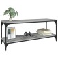 vidaXL Έπιπλο Τηλεόρασης Γκρι Sonoma 100x33x41 εκ. Επεξ. Ξύλο & Ατσάλι