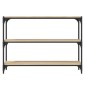 vidaXL Βιβλιοθήκη Sonoma Δρυς 100x33x70,5 εκ. Επεξεργ. Ξύλο & Ατσάλι