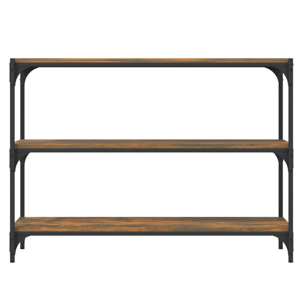 vidaXL Βιβλιοθήκη Καπνιστή Δρυς 100x33x70,5 εκ. Επεξ. Ξύλο & Ατσάλι