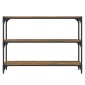vidaXL Βιβλιοθήκη Καπνιστή Δρυς 100x33x70,5 εκ. Επεξ. Ξύλο & Ατσάλι