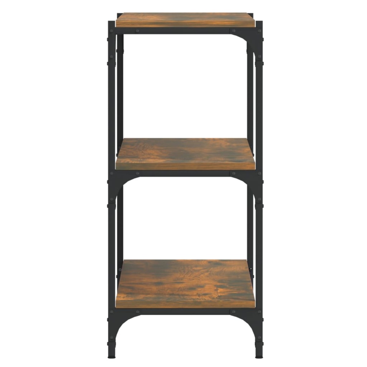 vidaXL Βιβλιοθήκη Καπνιστή Δρυς 100x33x70,5 εκ. Επεξ. Ξύλο & Ατσάλι