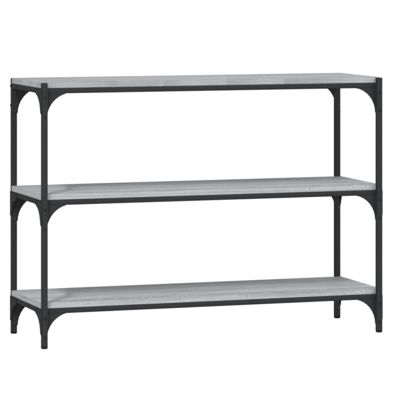 vidaXL Βιβλιοθήκη Γκρι Sonoma 100 x 33 x 70,5 εκ. Επεξ. Ξύλο & Ατσάλι