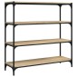 vidaXL Βιβλιοθήκη Sonoma Δρυς 100x33x100 εκ. Επεξεργ. Ξύλο & Ατσάλι