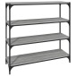 vidaXL Βιβλιοθήκη Γκρι Sonoma 100 x 33 x 100 εκ. Επεξ. Ξύλο & Ατσάλι