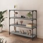 vidaXL Βιβλιοθήκη Γκρι Sonoma 100 x 33 x 100 εκ. Επεξ. Ξύλο & Ατσάλι