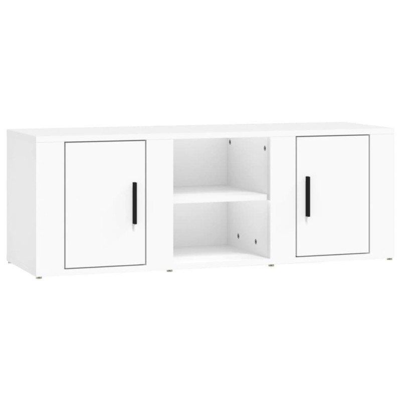 vidaXL Έπιπλο Τηλεόρασης Λευκό 100 x 31,5 x 35 εκ. Επεξεργασμένο Ξύλο