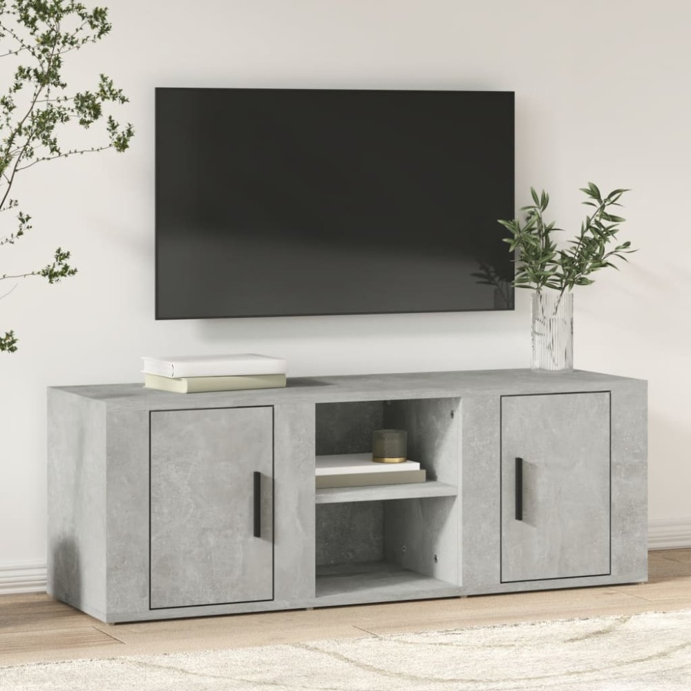 vidaXL Έπιπλο Τηλεόρασης Γκρι Σκυρ. 100x31,5x35 εκ. Επεξ. Ξύλο