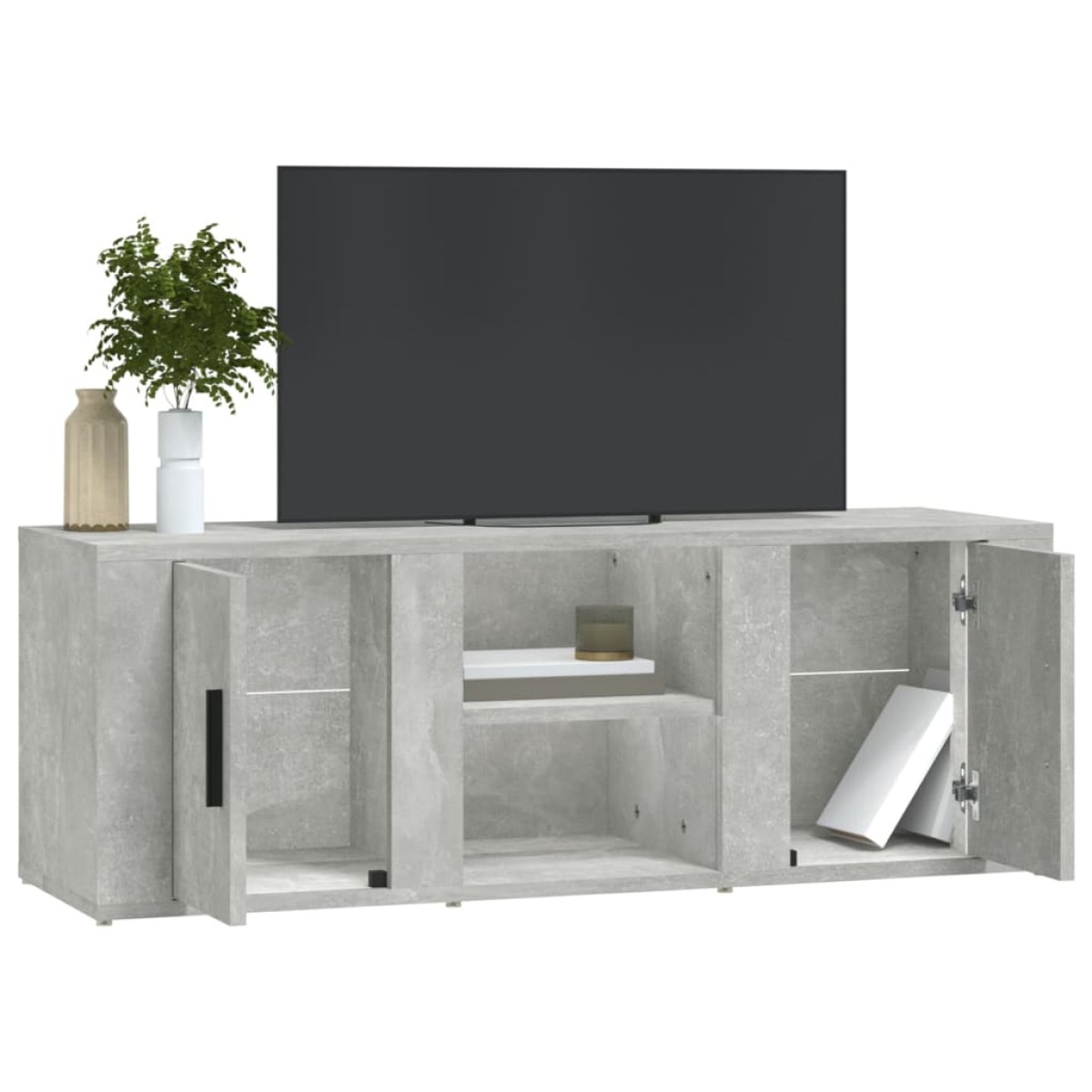 vidaXL Έπιπλο Τηλεόρασης Γκρι Σκυρ. 100x31,5x35 εκ. Επεξ. Ξύλο