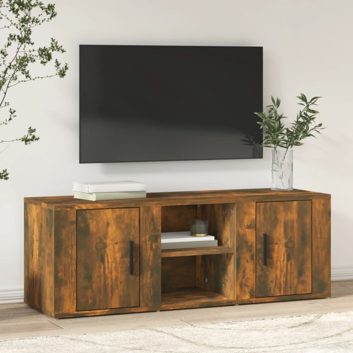 vidaXL Έπιπλο Τηλεόρασης Καπνιστή Δρυς 100x31,5x35 εκ. Επεξ. Ξύλο
