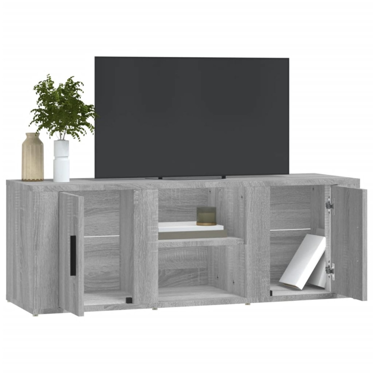 vidaXL Έπιπλο Τηλεόρασης Γκρι Sonoma 100x31,5x35 εκ. από Επεξεργ. Ξύλο