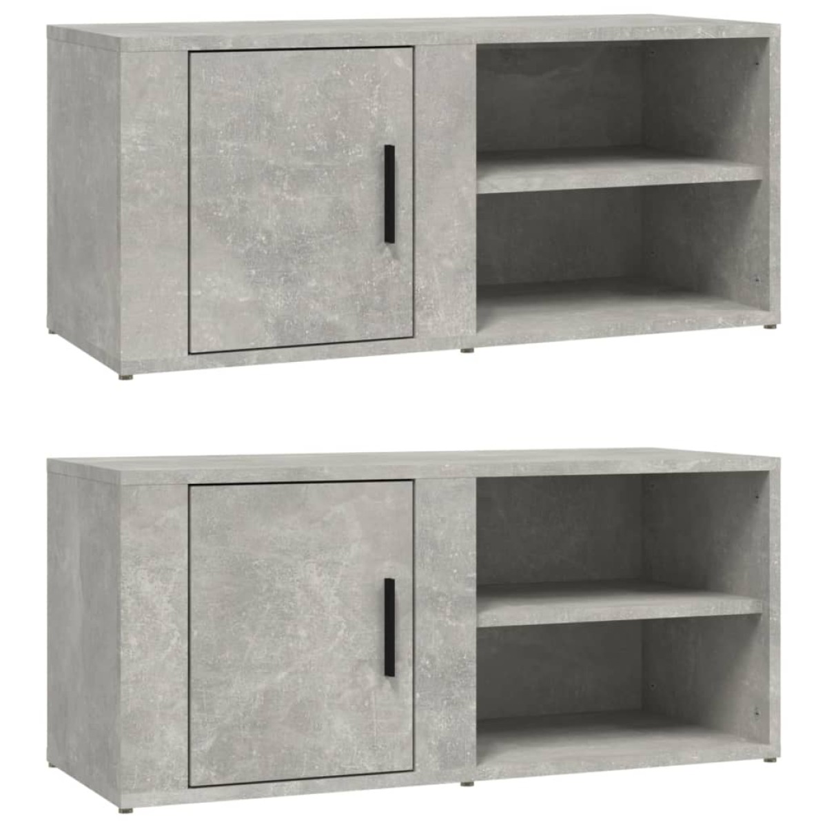 vidaXL Έπιπλα Τηλεόρασης 2 τεμ. Γκρι Σκυρ. 80x31,5x36εκ. Επεξεργ. Ξύλο