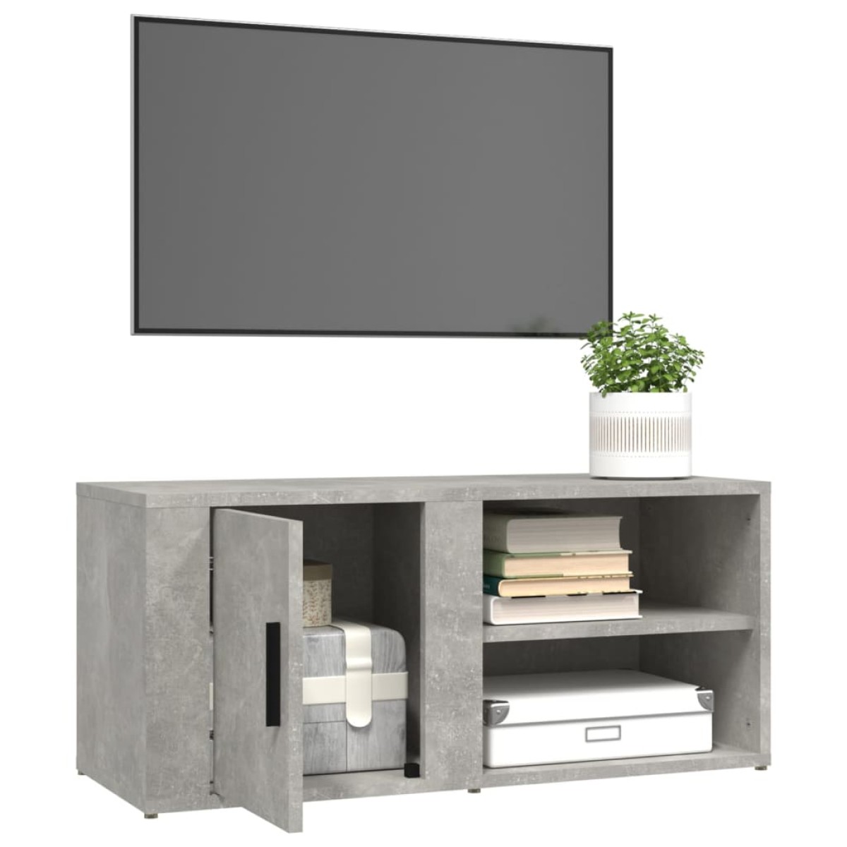 vidaXL Έπιπλα Τηλεόρασης 2 τεμ. Γκρι Σκυρ. 80x31,5x36εκ. Επεξεργ. Ξύλο