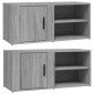 vidaXL Έπιπλα Τηλεόρασης 2 τεμ. Γκρι Sonoma 80x31,5x36 εκ. Επεξ. Ξύλο