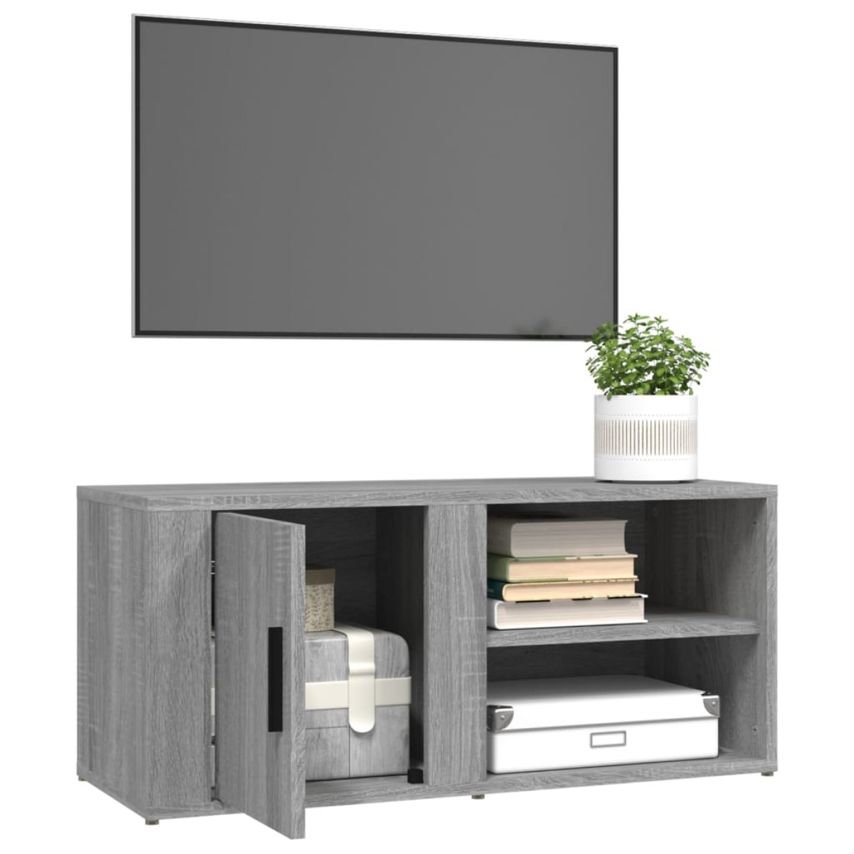 vidaXL Έπιπλα Τηλεόρασης 2 τεμ. Γκρι Sonoma 80x31,5x36 εκ. Επεξ. Ξύλο
