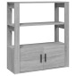 vidaXL Ντουλάπι Γκρι Sonoma 80x30x90 εκ. από Επεξεργασμένο Ξύλο