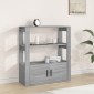 vidaXL Ντουλάπι Γκρι Sonoma 80x30x90 εκ. από Επεξεργασμένο Ξύλο