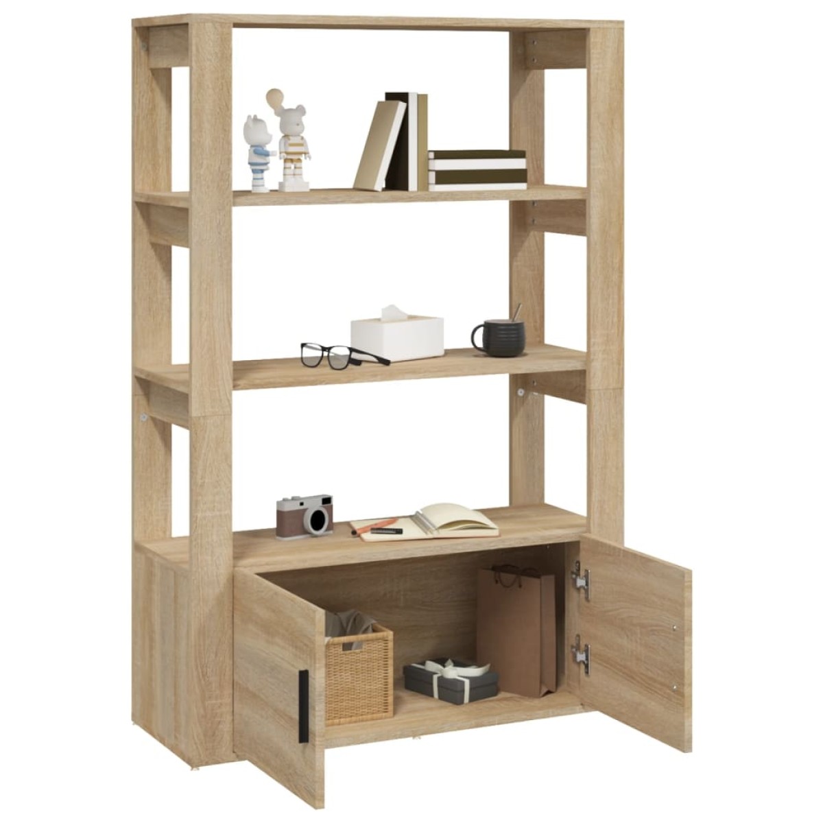 vidaXL Ντουλάπι Sonoma Δρυς 80x30x119,5 εκ. από Επεξεργασμένο Ξύλο