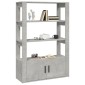 vidaXL Ντουλάπι Γκρι Σκυροδέματος 80x30x119,5 εκ. Επεξεργασμένο Ξύλο