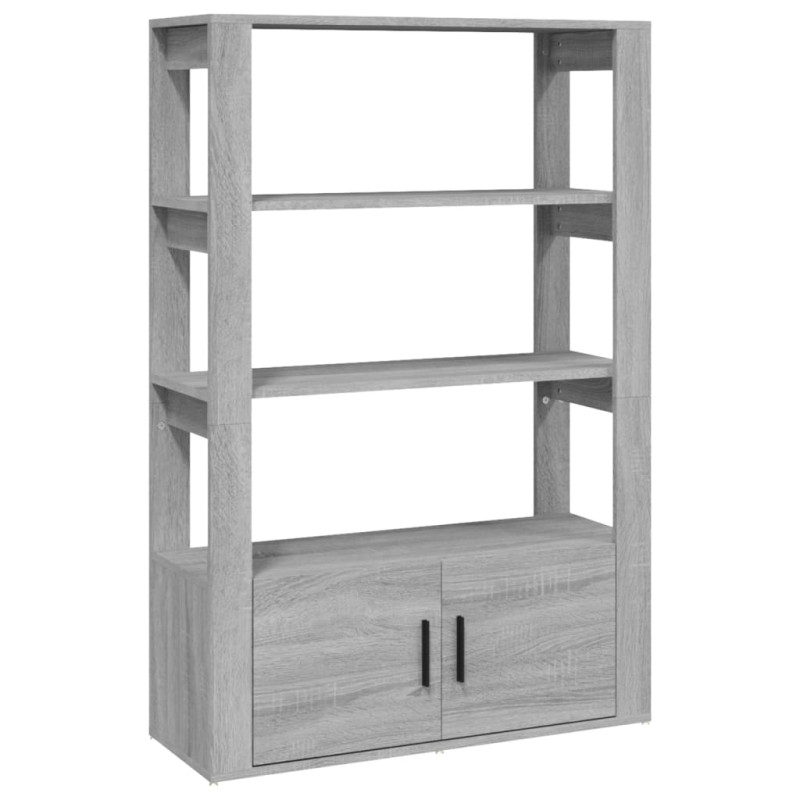 vidaXL Ντουλάπι Γκρι Sonoma 80x30x119,5 εκ. από Επεξεργασμένο Ξύλο
