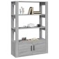 vidaXL Ντουλάπι Γκρι Sonoma 80x30x119,5 εκ. από Επεξεργασμένο Ξύλο