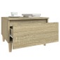 vidaXL Βοηθητικό Τραπέζι Sonoma Δρυς 50x46x35 εκ. Επεξεργασμένο Ξύλο
