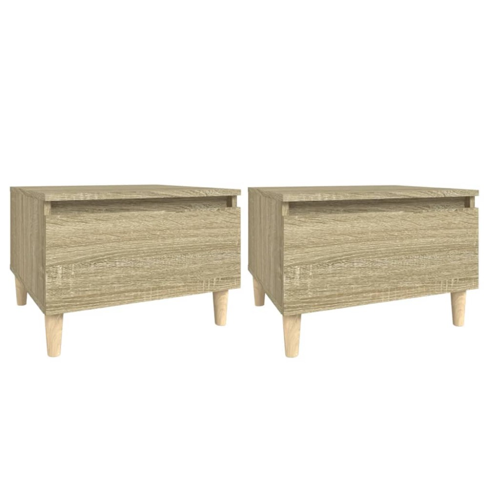 vidaXL Τραπεζάκια Σαλονιού 2 τεμ. Sonoma Δρυς 50x46x35 εκ. Επεξ. Ξύλο