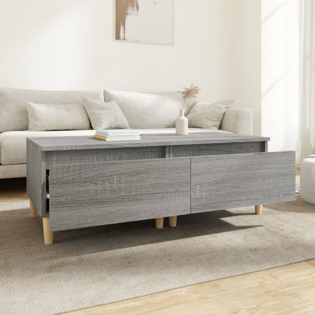 vidaXL Τραπεζάκια Σαλονιού 2 τεμ. Γκρι Sonoma 50x46x35 εκ. Επεξ. Ξύλο