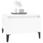 vidaXL Βοηθητικά Τραπέζια 2 τεμ. Γυαλ.Λευκό 50x46x35 εκ. Επεξ. Ξύλο