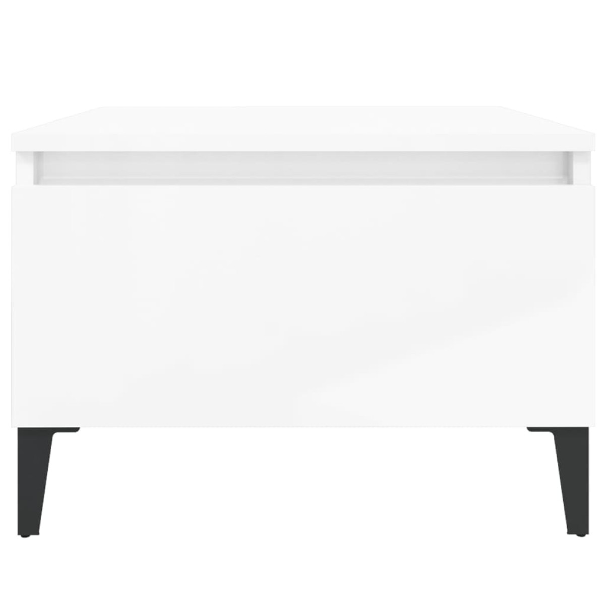vidaXL Βοηθητικά Τραπέζια 2 τεμ. Γυαλ.Λευκό 50x46x35 εκ. Επεξ. Ξύλο