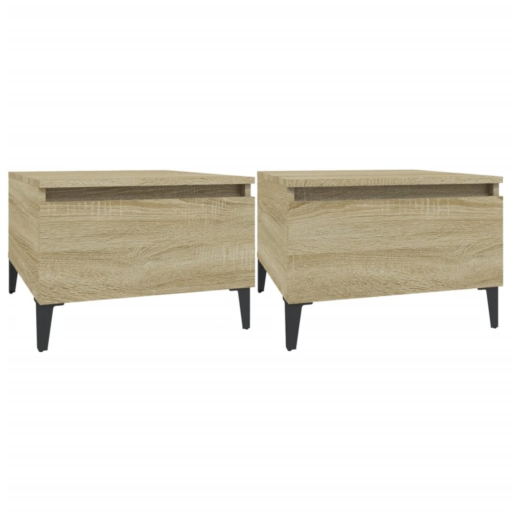 vidaXL Τραπεζάκια Σαλονιού 2 τεμ. Sonoma Δρυς 50x46x35 εκ. Επεξ. Ξύλο