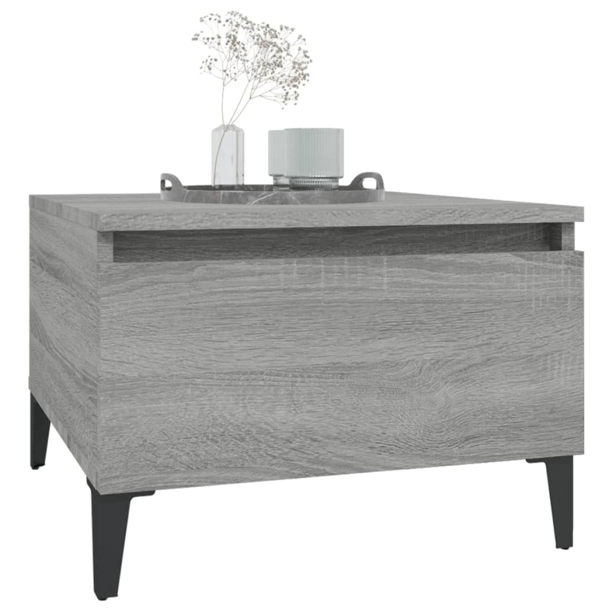 vidaXL Τραπέζι Βοηθητικό Γκρι Sonoma 50x46x35 εκ. Επεξεργασμένο Ξύλο