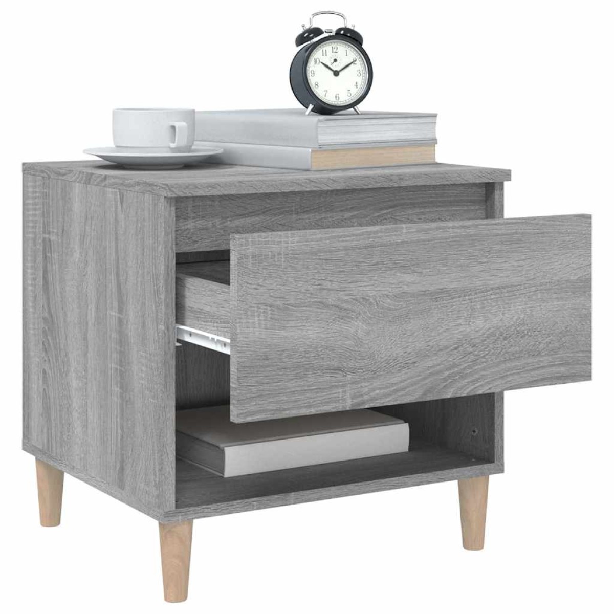 vidaXL Κομοδίνο Γκρι Sonoma 50x46x50 εκ. από Επεξεργασμένο Ξύλο