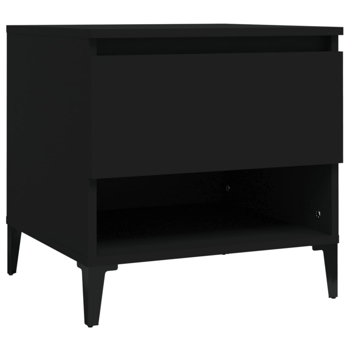 vidaXL Βοηθητικά Τραπέζια 2 τεμ. Μαύρα 50x46x50 εκ. Επεξεργασμένο Ξύλο