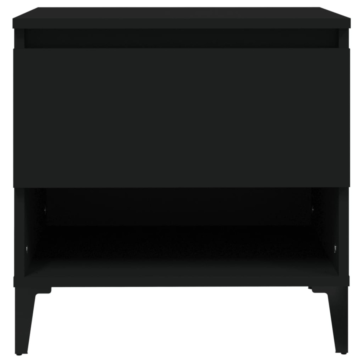 vidaXL Βοηθητικά Τραπέζια 2 τεμ. Μαύρα 50x46x50 εκ. Επεξεργασμένο Ξύλο
