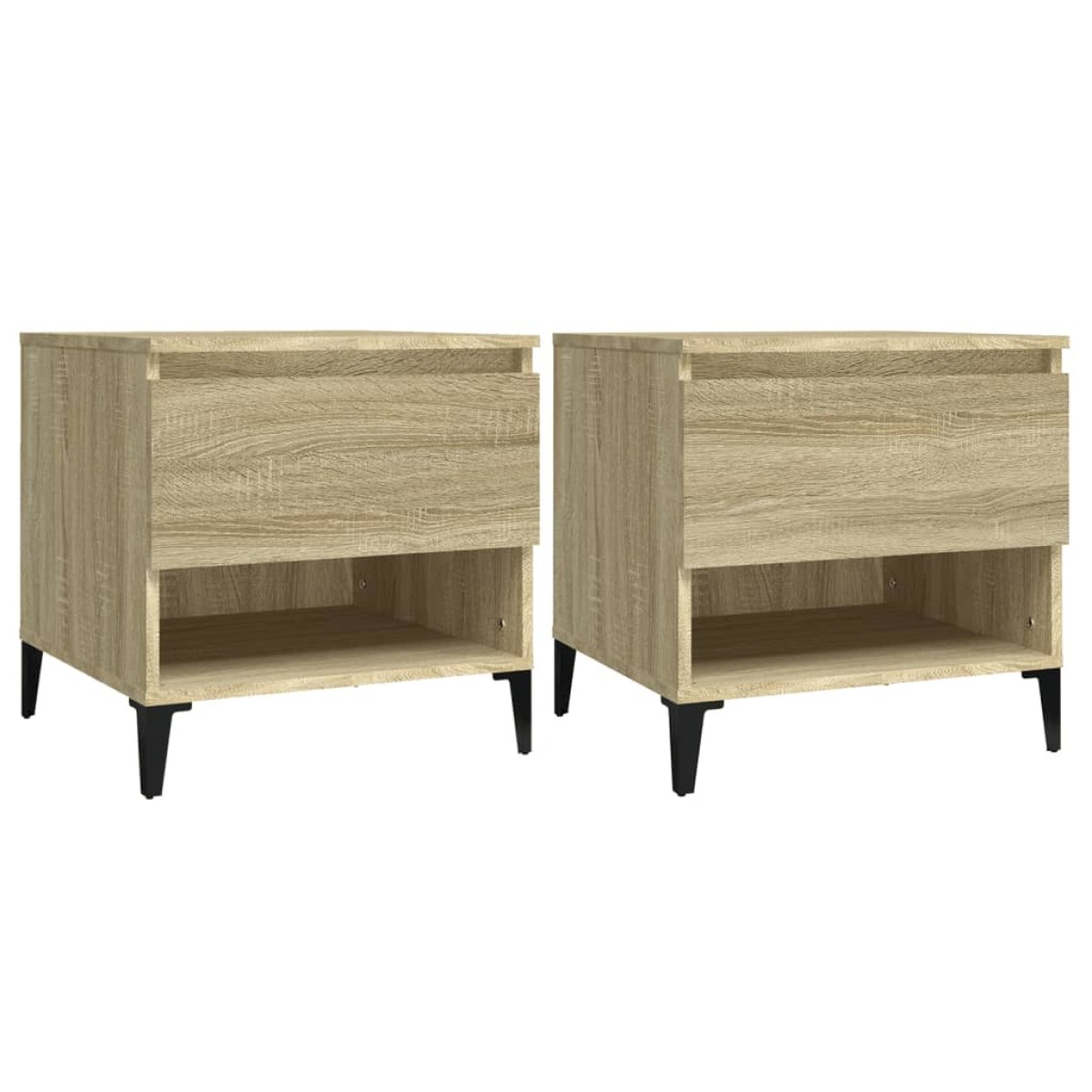 vidaXL Βοηθητικά Τραπέζια 2 τεμ. Sonoma Δρυς 50x46x50 εκ. Επεξ. Ξύλο