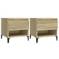 vidaXL Βοηθητικά Τραπέζια 2 τεμ. Sonoma Δρυς 50x46x50 εκ. Επεξ. Ξύλο