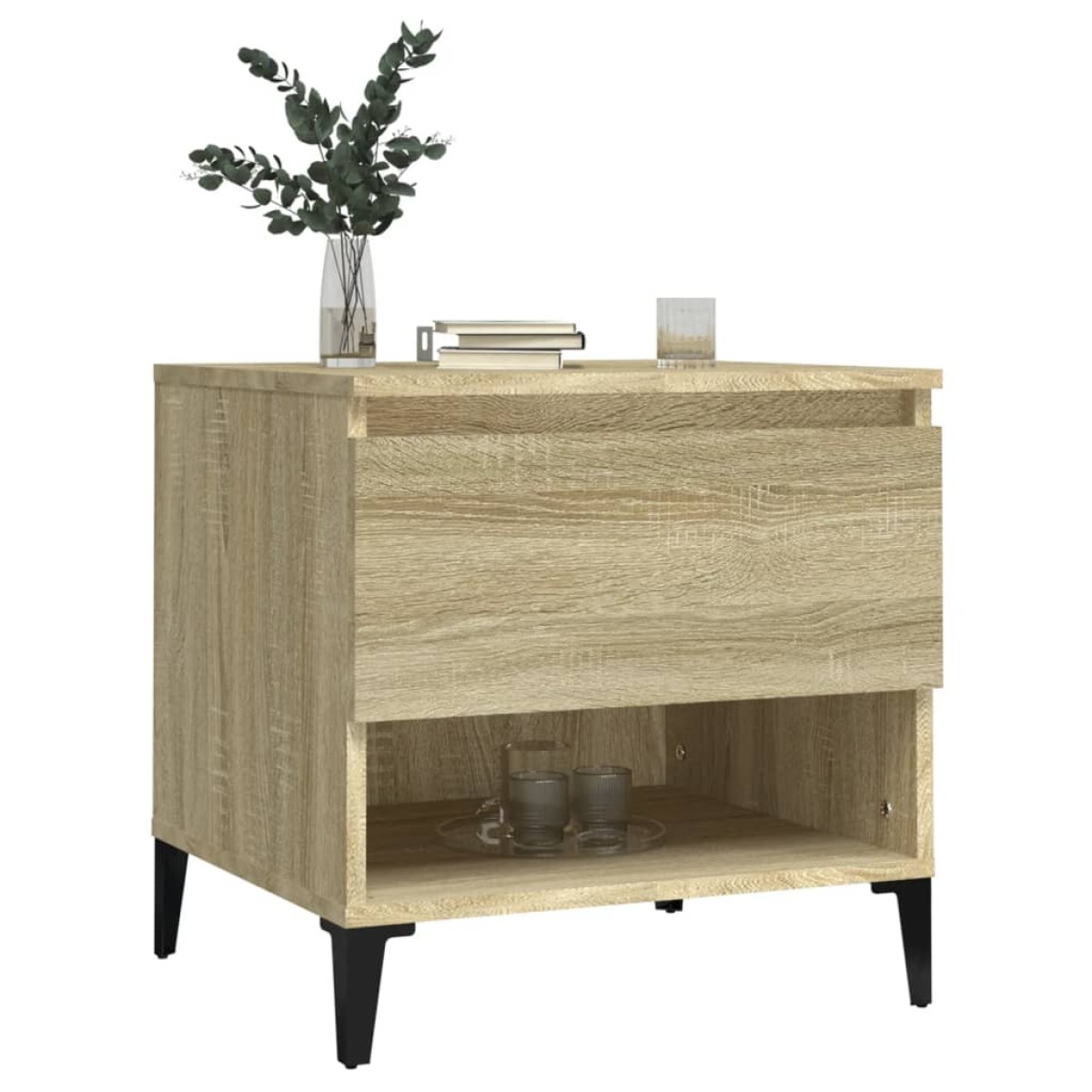 vidaXL Βοηθητικά Τραπέζια 2 τεμ. Sonoma Δρυς 50x46x50 εκ. Επεξ. Ξύλο