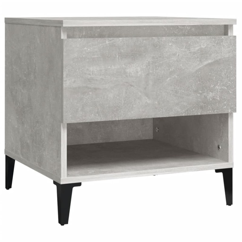 vidaXL Βοηθητικό Τραπέζι Γκρι Σκυροδ. 50x46x35 εκ. Επεξεργασμένο Ξύλο