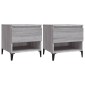 vidaXL Βοηθητικά Τραπέζια 2 τεμ. Γκρι Sonoma 50x46x50 εκ. Επεξ. Ξύλο